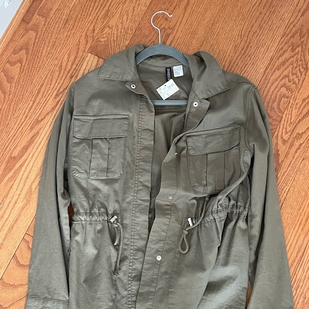 Army green combat jacket